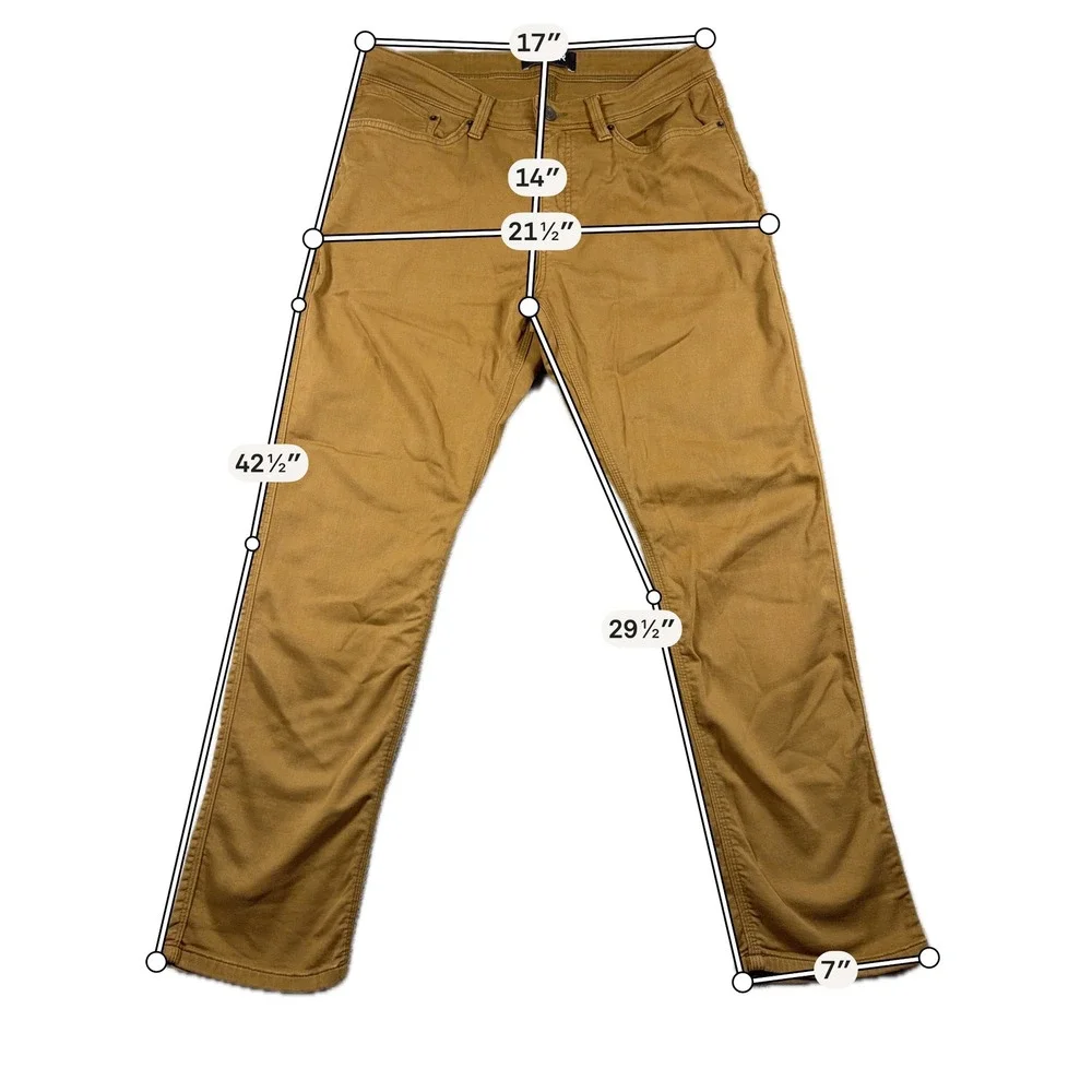 DU/ER N2X Relaxed Taper Pants Mens 34x30 Brown Stretch Performance